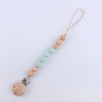 Silicone and Wood Pacifier Holder